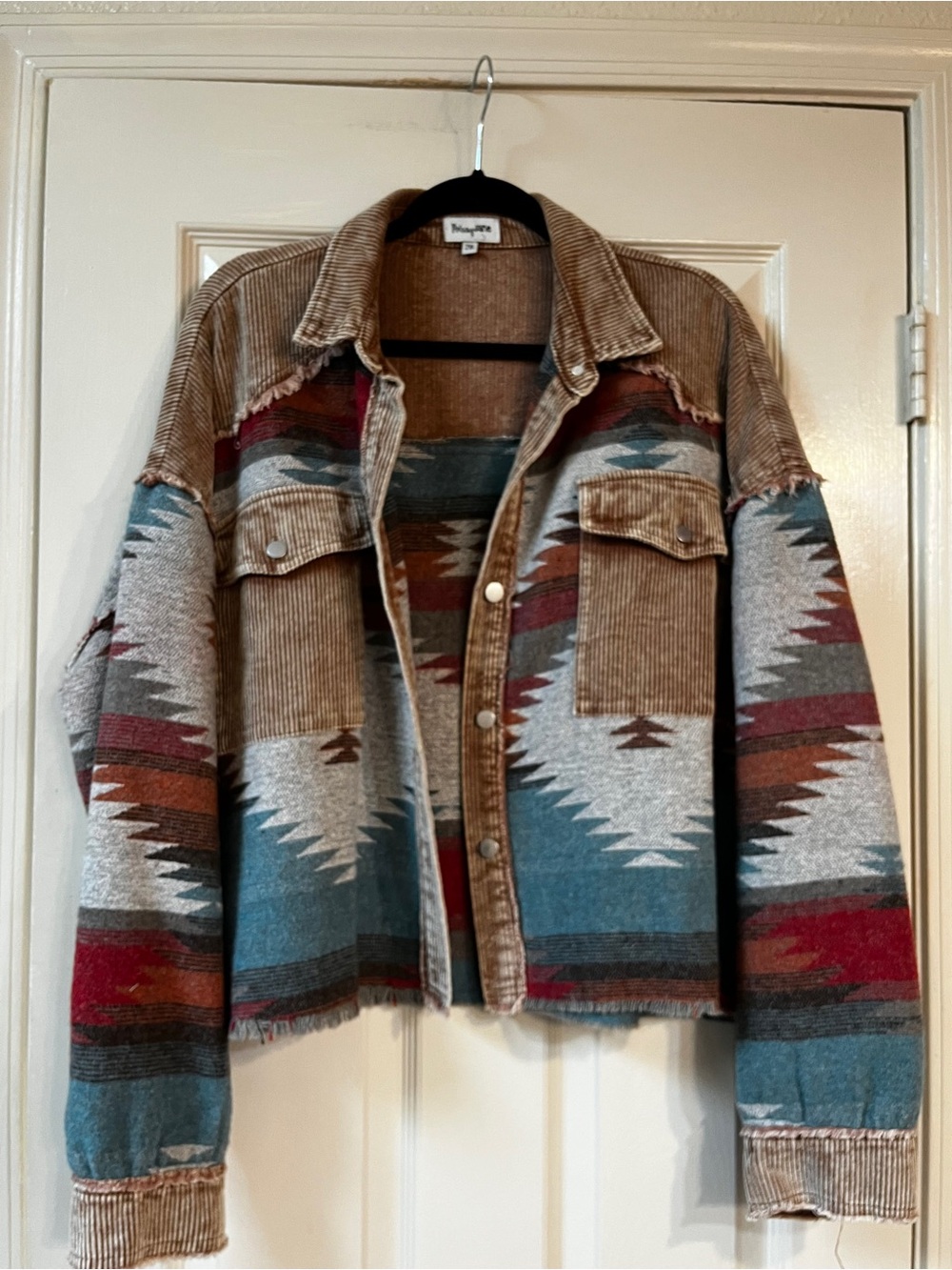 Prissy Jane Southwest Ribbed Corduroy Jacket